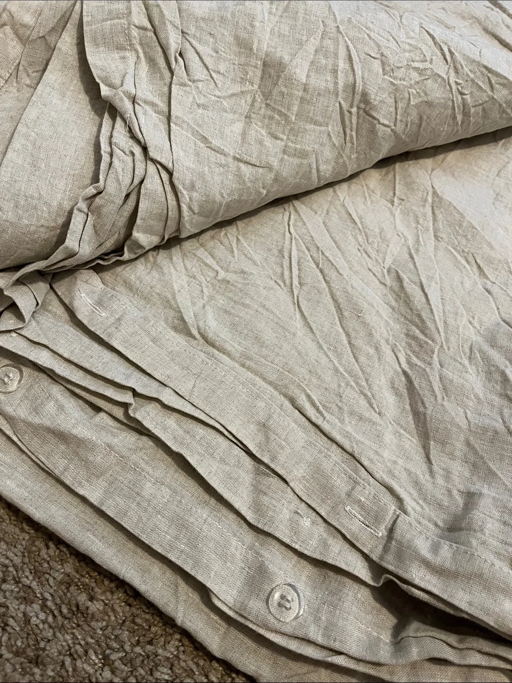 Bed Threads Linen Oatmeal Duvet Cover - currently out of stock